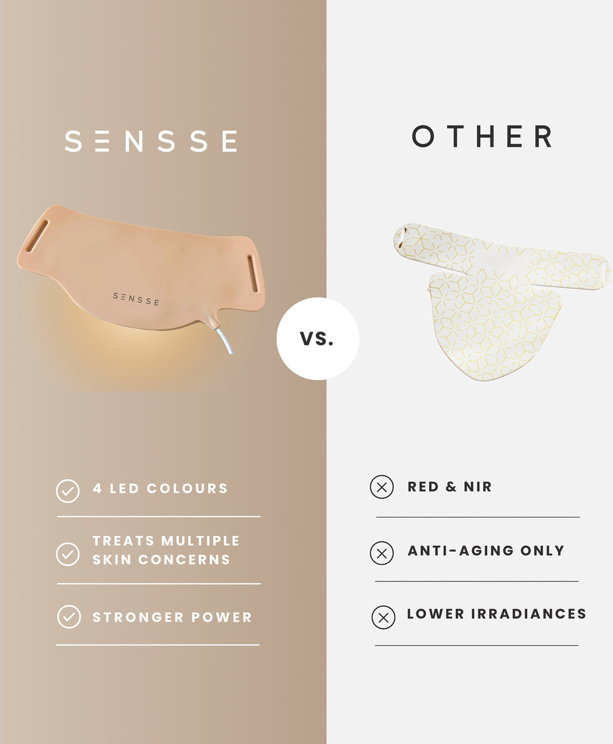Silhouette LED Neck Mask