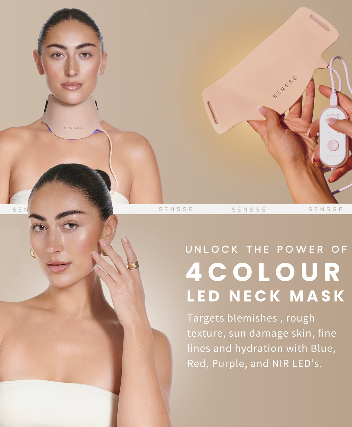 Silhouette LED Neck Mask