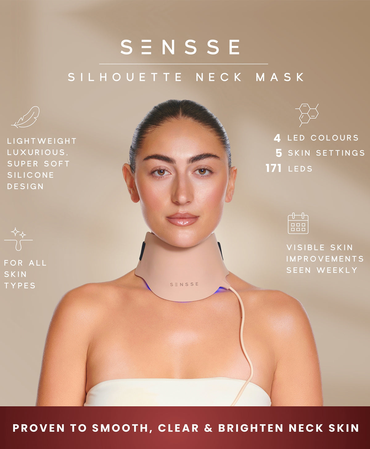 Silhouette LED Neck Mask
